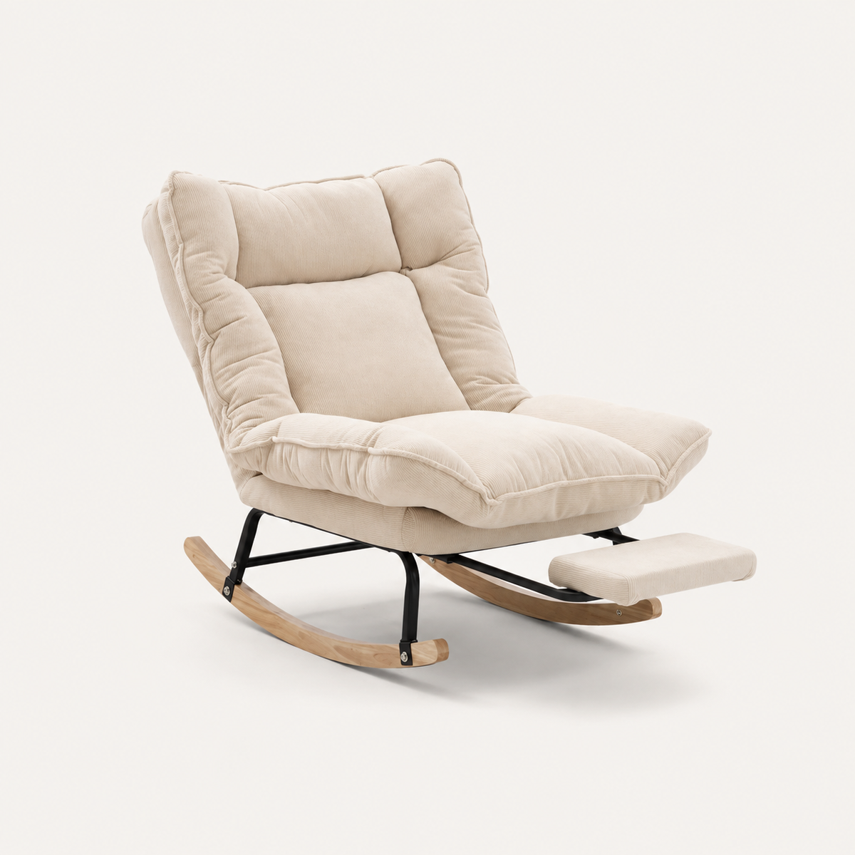 Fauteuil à bascule  inclinable en velours côtelé | Lena