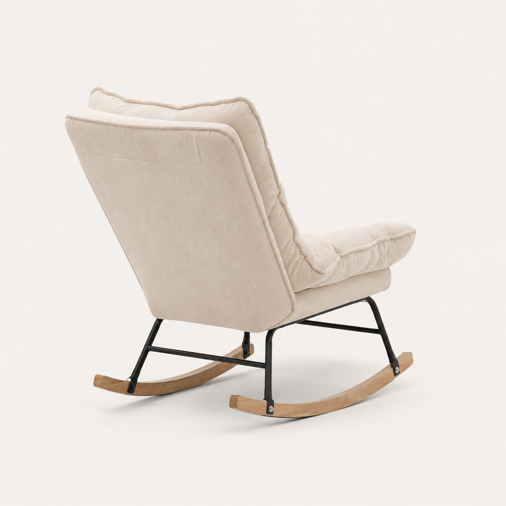 Fauteuil à bascule  inclinable en velours côtelé | Lena