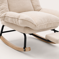 Fauteuil à bascule  inclinable en velours côtelé | Lena