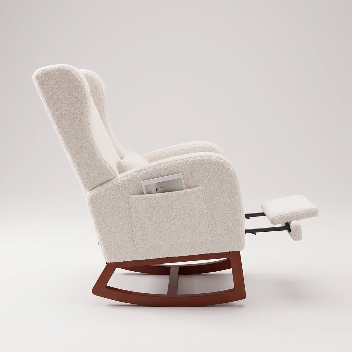 Fauteuil à bascule dossier haut avec repose-pied | Elya