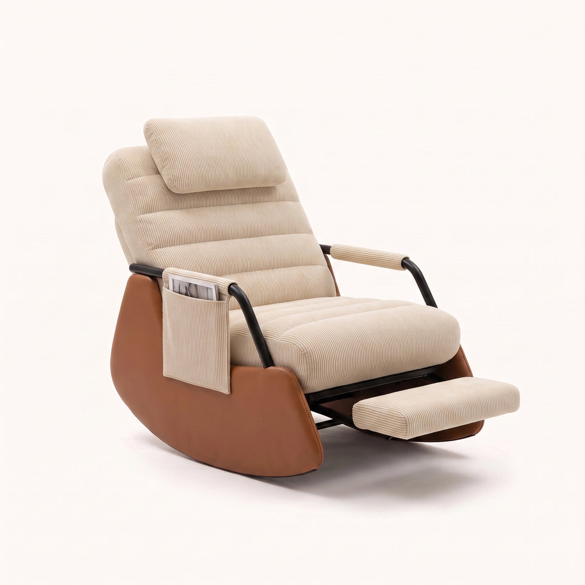 Fauteuil à Bascule Inclinable Velours Côtelé | Sova
