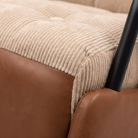 Fauteuil à Bascule Inclinable Velours Côtelé | Sova