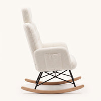 Fauteuil à Bascule Bouclette avec Appui-Tête | Nora