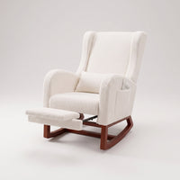 Fauteuil à bascule dossier haut avec repose-pied | Elya