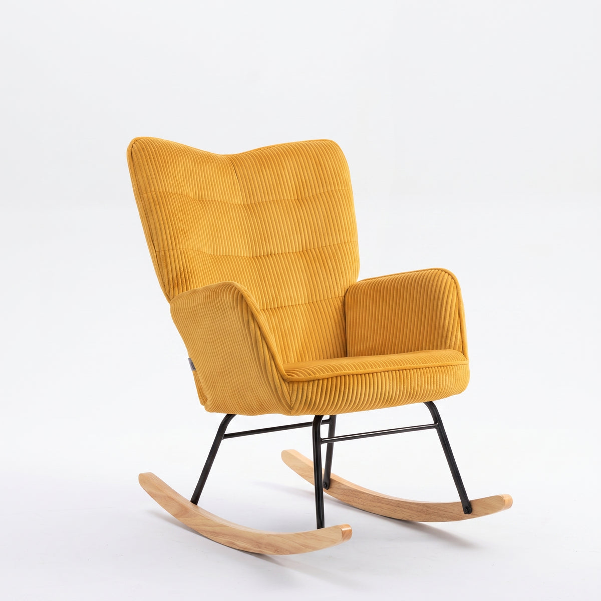 Fauteuil à Bascule Design en Tissu Côtelé | Amara