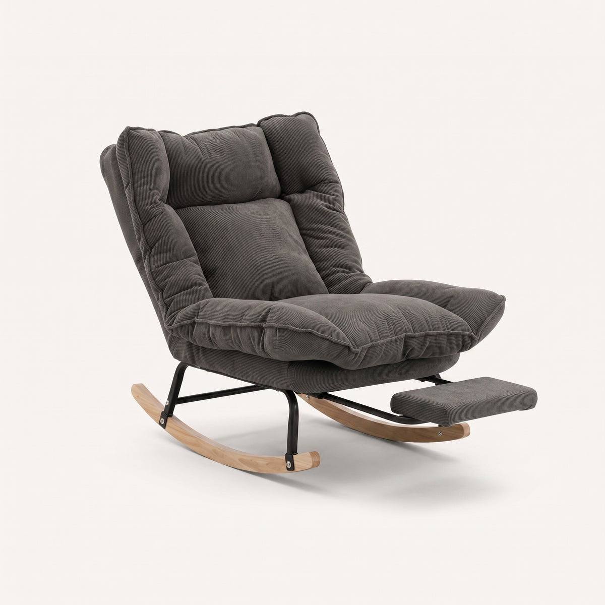 Fauteuil à bascule  inclinable en velours côtelé | Lena