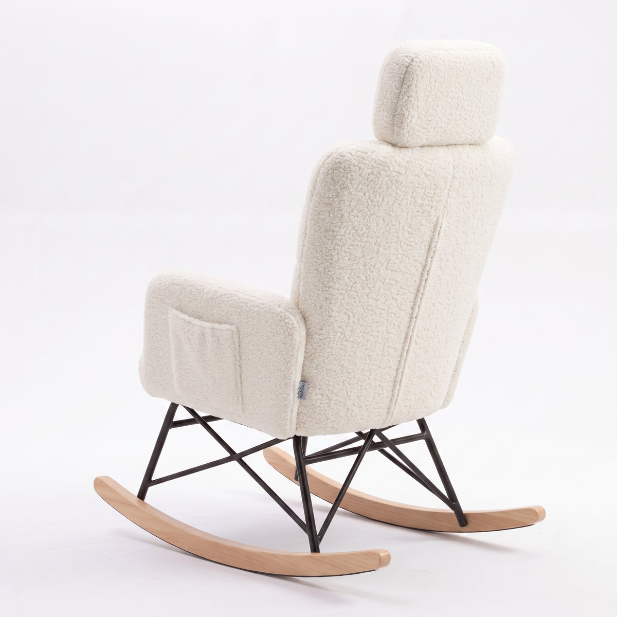 Fauteuil à Bascule Bouclette avec Appui-Tête | Nora