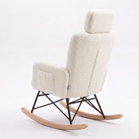 Fauteuil à Bascule Bouclette avec Appui-Tête | Nora