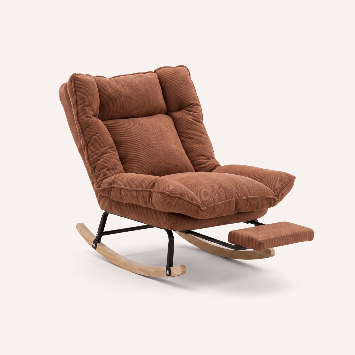 Fauteuil à bascule  inclinable en velours côtelé | Lena