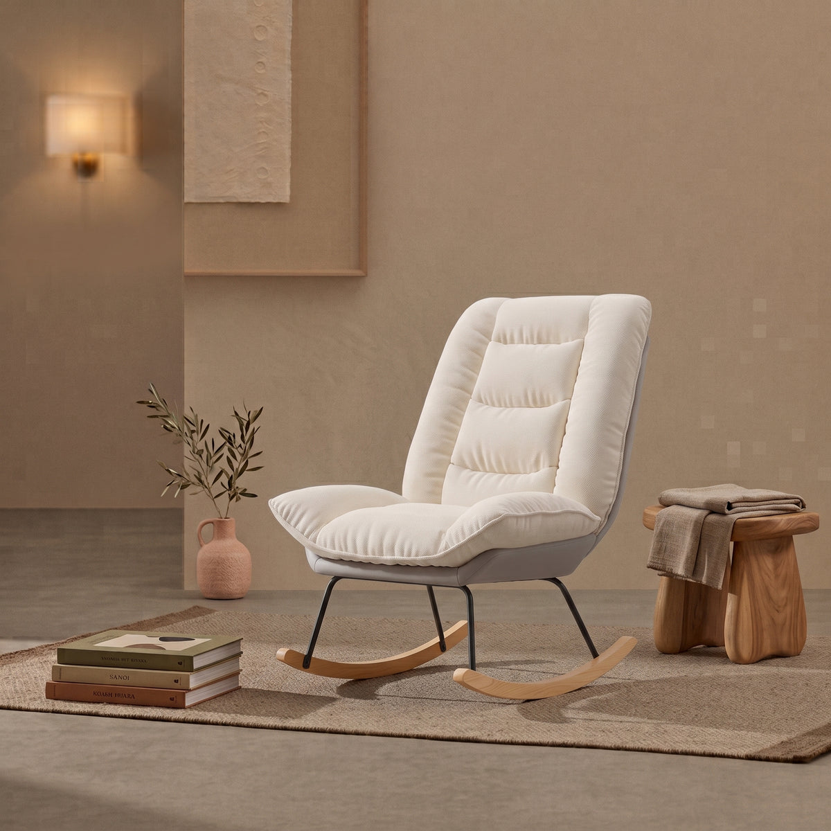Fauteuil à Bascule Inclinable avec Repose-Pieds | Mina