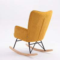 Fauteuil à Bascule Design en Tissu Côtelé | Amara