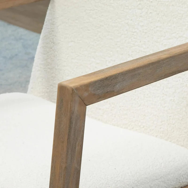 Fauteuil à bascule en bois massif et tissu | Yara